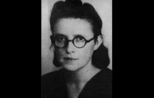 Stefania Łącka, pictured in 1945. Public domain.